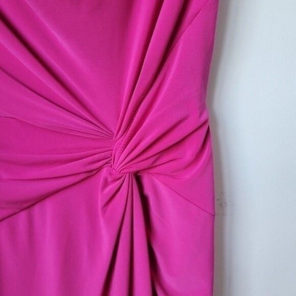 ADRIANNA PAPEL Side Ruched Detail Barbie Pink Color Shift Dress Size 2 - Picture 7 of 11